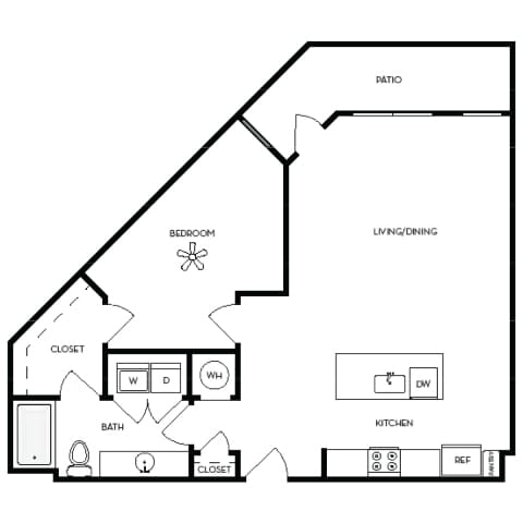 Floor Plan - One-Bedroom (A7)
