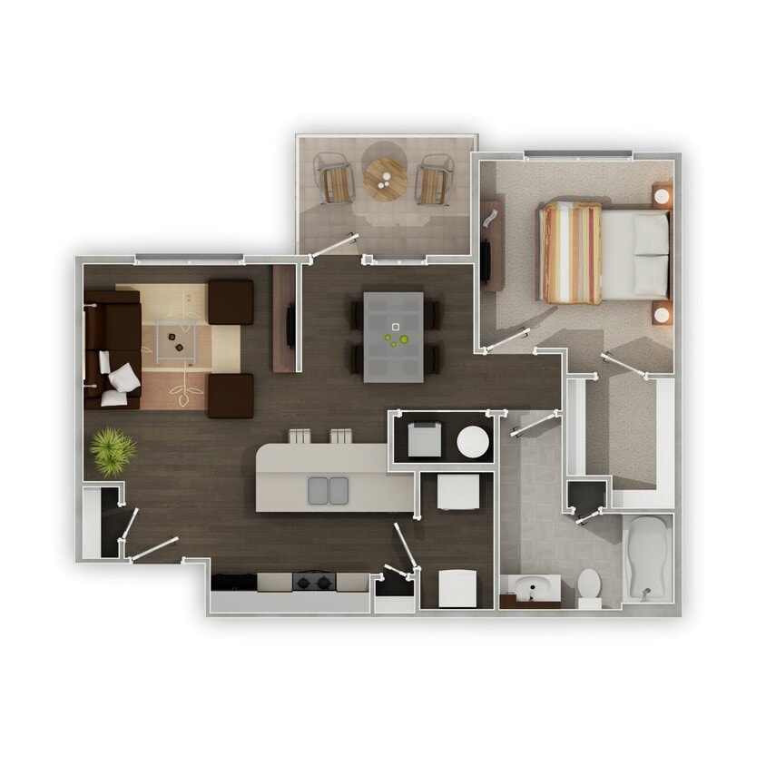 Floor Plan - The Coulee - Furnished