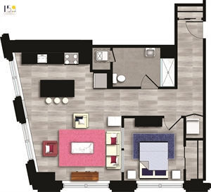 Floor Plan - One Bedroom 