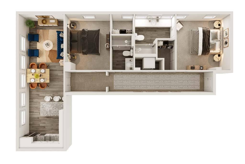 Floor Plan - B6 - SECOND AVE