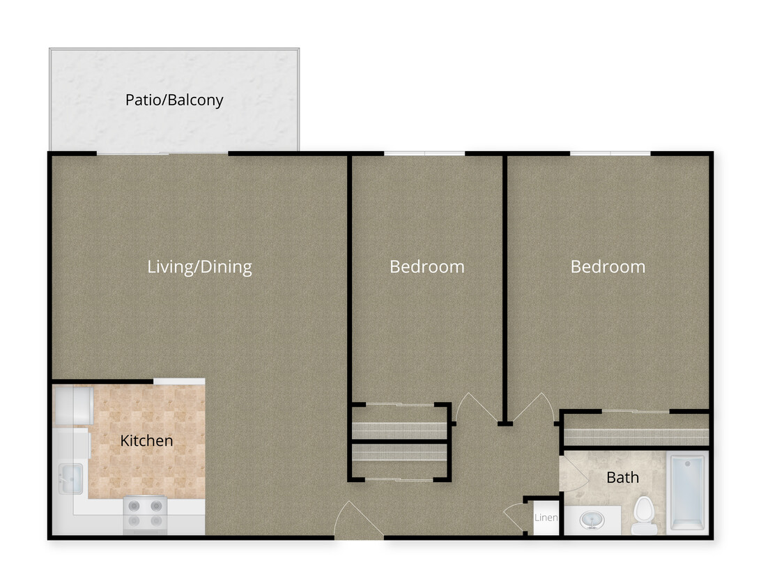 EDC_9_2b1b - 2 Bed x 1 Bath - 9