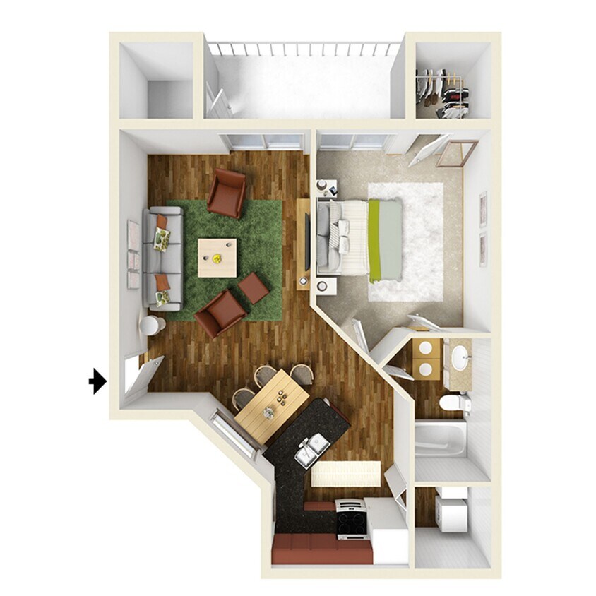 Floor Plan - A-1 BED LAKE VIEW
