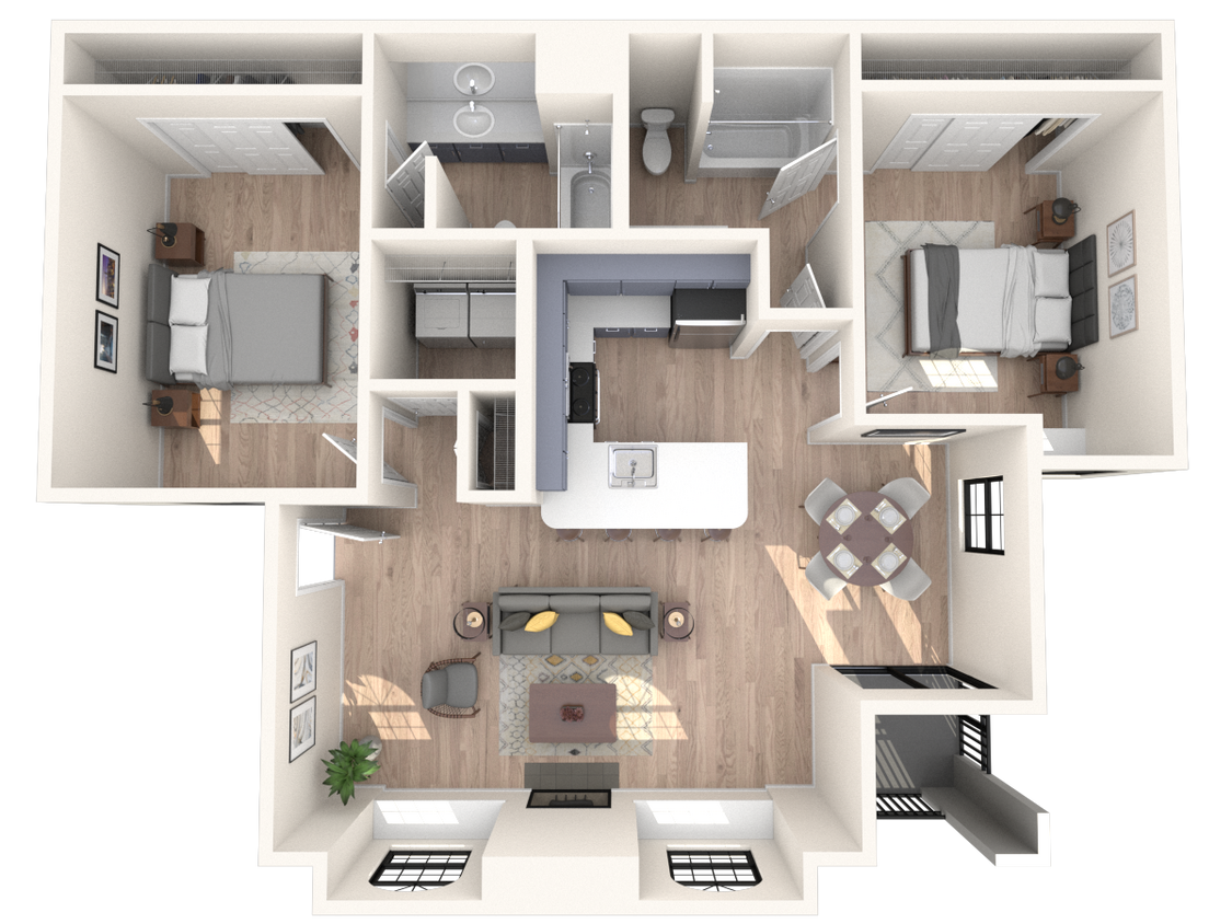 Floor Plan - 2X2 | Isle | New TA Reno S