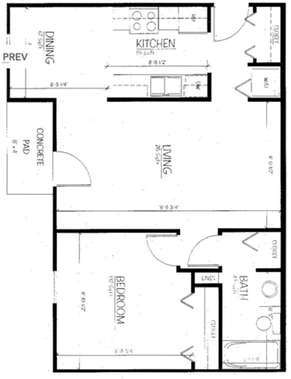 1BR/1BA - 1 Bed, 1 Bath - 657 sq ft