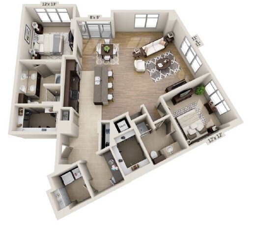Floor Plan - B2G- Renovated