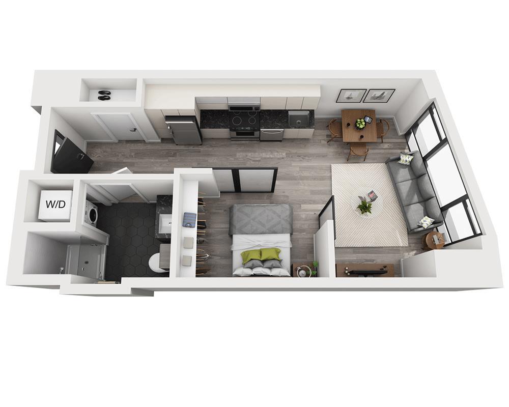 Floor Plan - Studio E1C-PH Penthouse