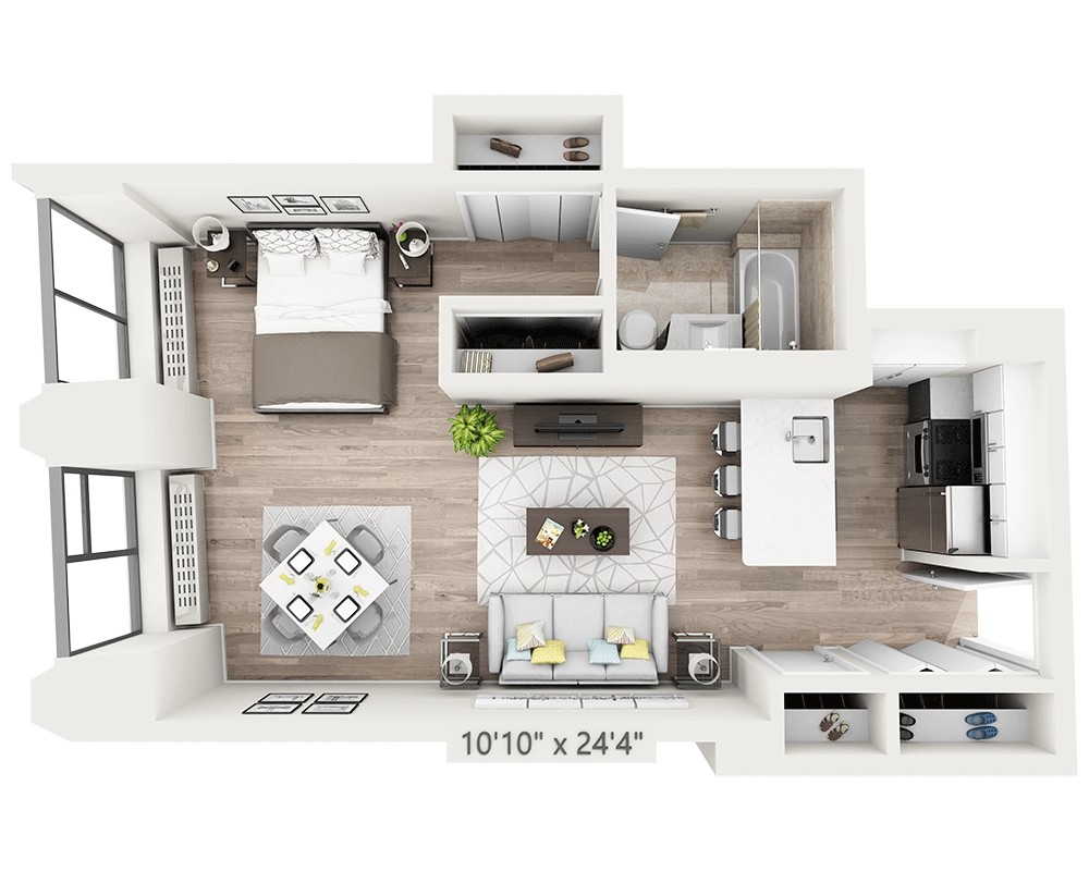 Floor Plan - Studio w/Alcove C
