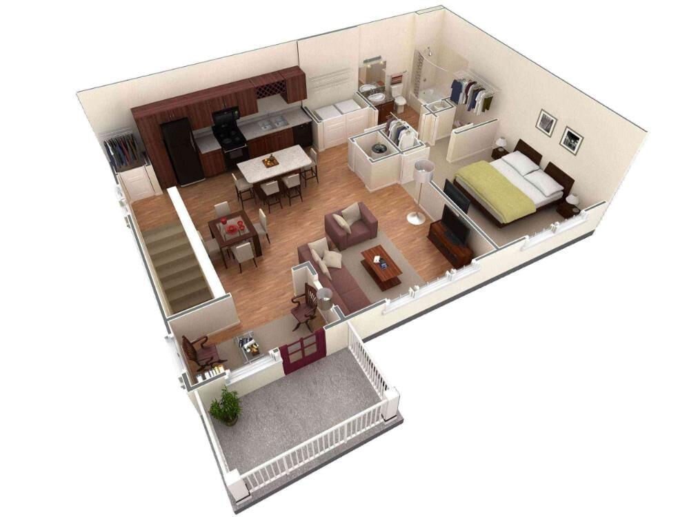 Floor Plan - 1 BR Grand Overlook