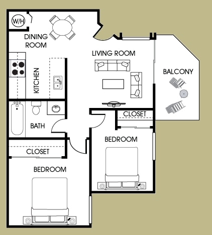 La Jolla - 2 Bedroom x 1 Bath