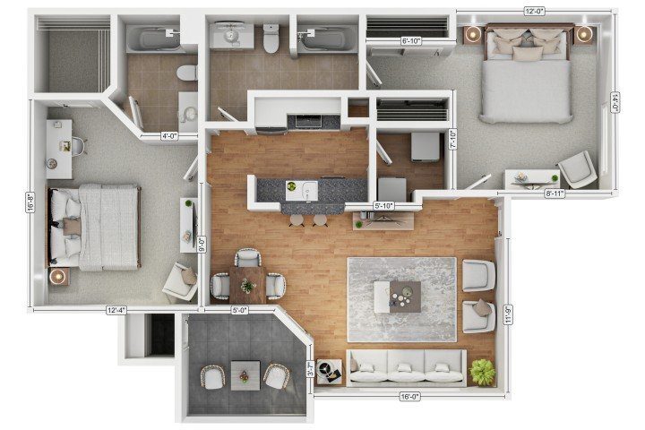 Floor Plan - 2b2