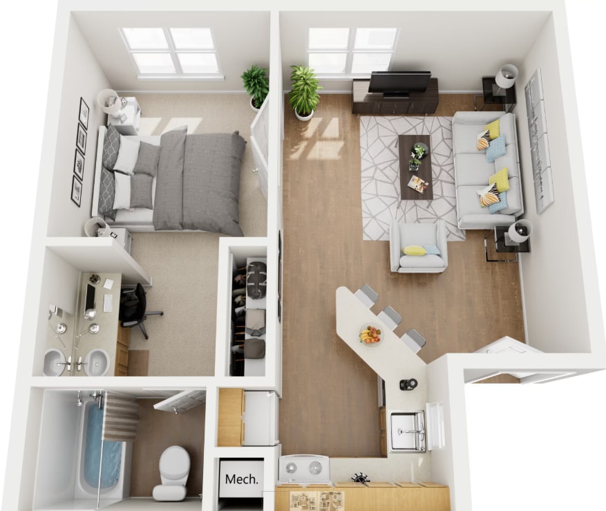 Floor Plan - 1x1