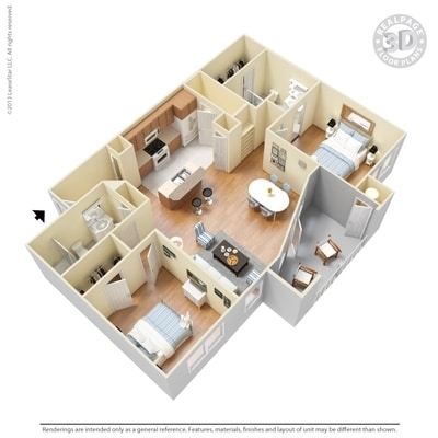 2 Bed 2 Bath 1250 SqFt (1121 Net) - 2 Bed 2 Bath 1250 SqFt (1121 Net)