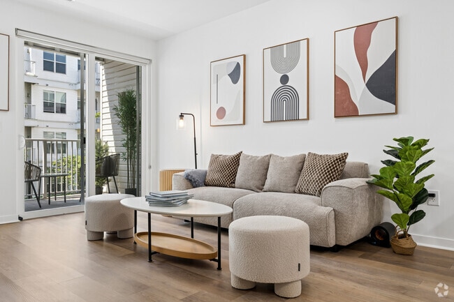 1BR, 1BA - 787SF - Living Room - 75 Tresser Blvd Apartments