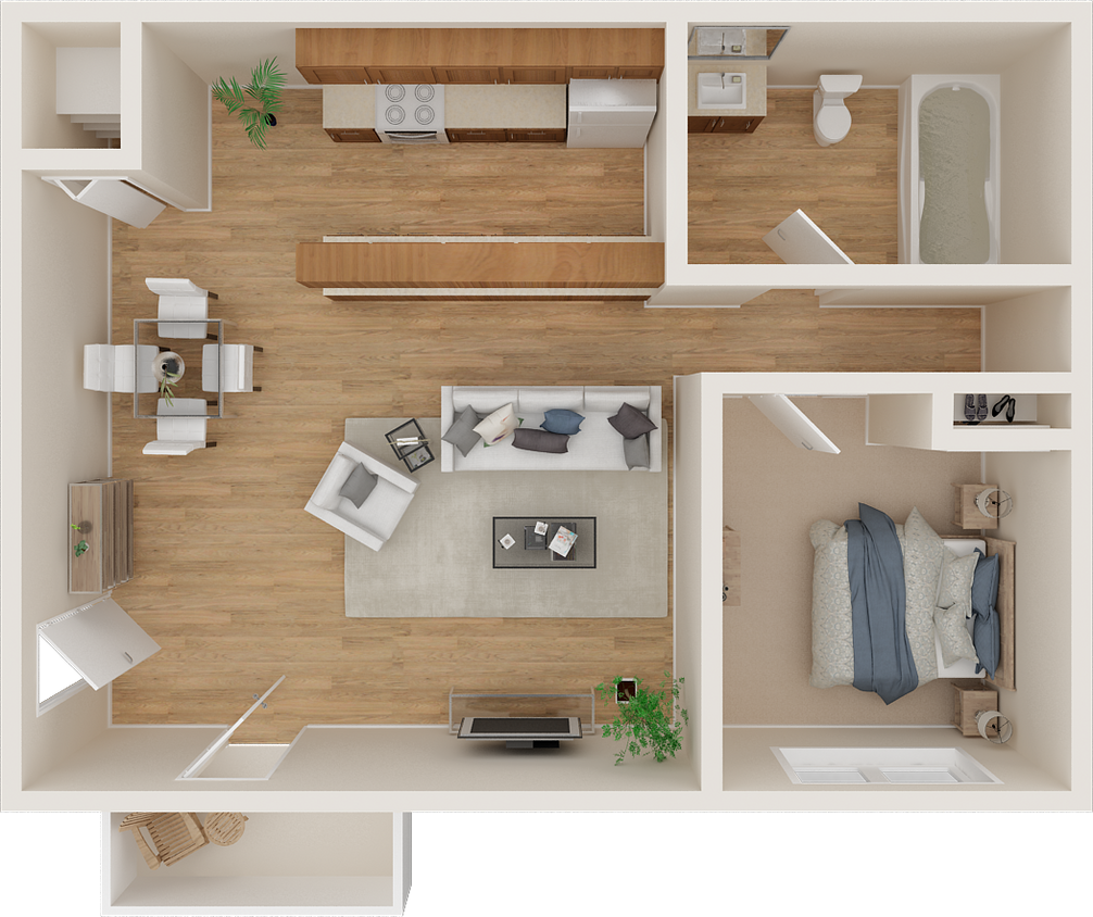 Floor Plan - 1x1 Large