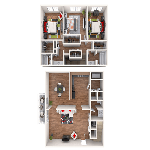 Floor Plan - The Plantation Townhome