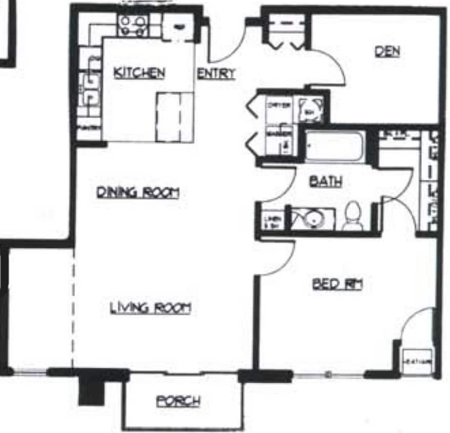 Floor Plan - B5 DEN - 1X1