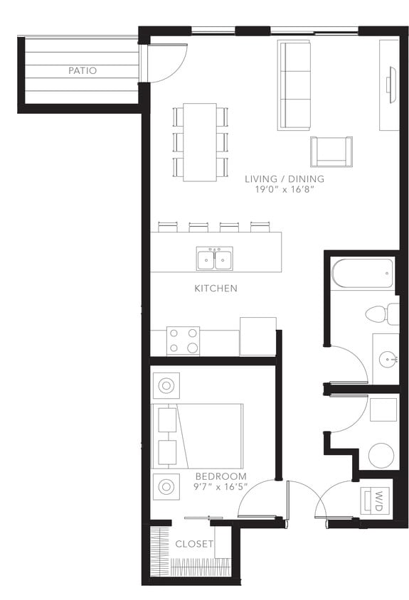Floor Plan - 1BR-A09