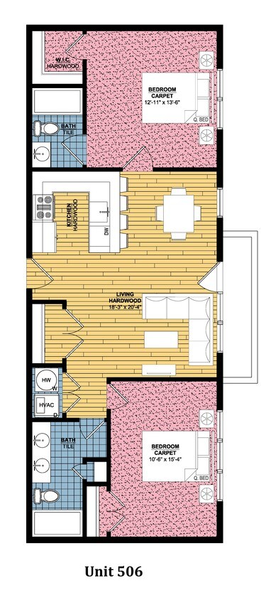 2BR/2BA - 2 Bed | 2 Bath