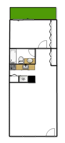 1BR/1BA - One Bedroom