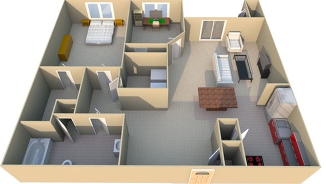 2 Bedroom Floor Plan - West Haven
