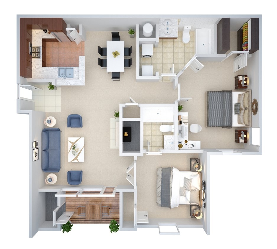 New 3D CC B1.jpg - 2 bed/2bath (ccb1)