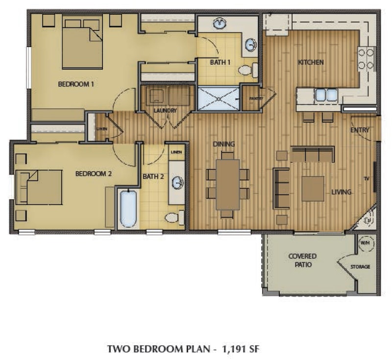 Floor Plan - Two Bedroom