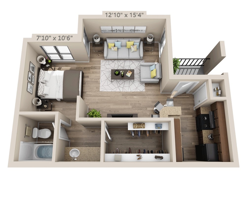Floor Plan - Studio E1CW