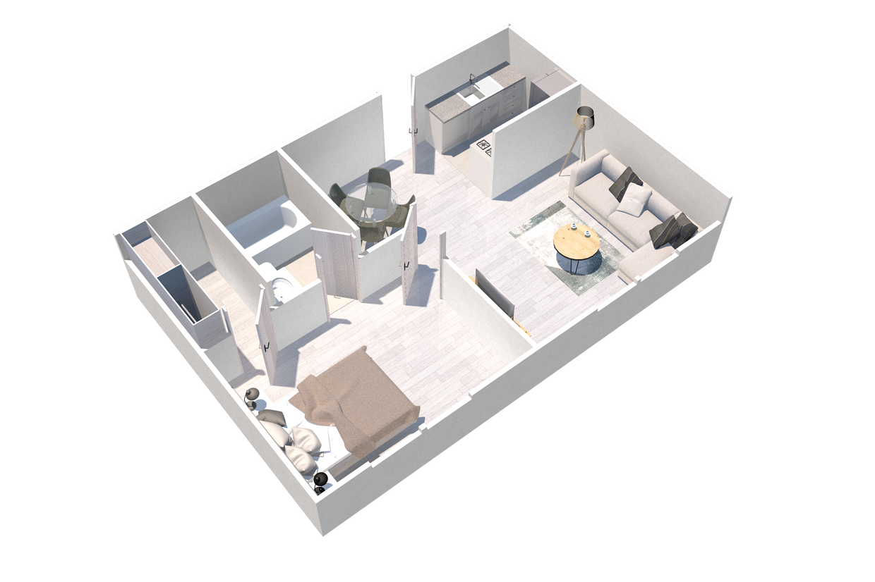Floor Plan - One Bedroom