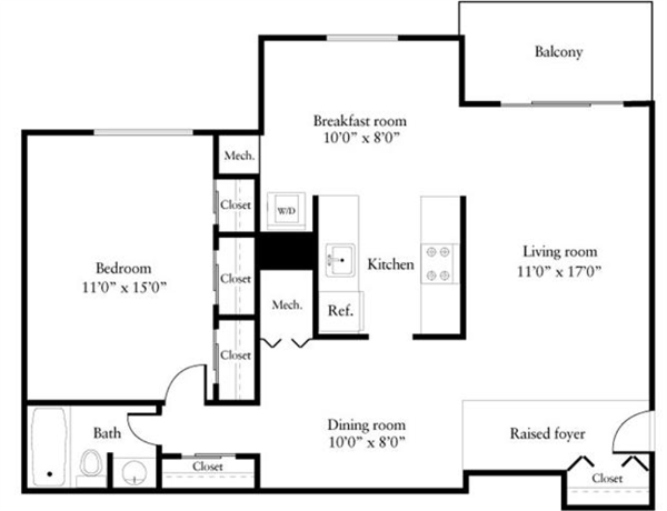 Floor Plan - A1A Renovated
