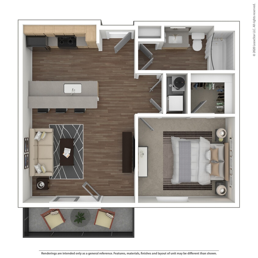 A1 3D Floor Plan - A1