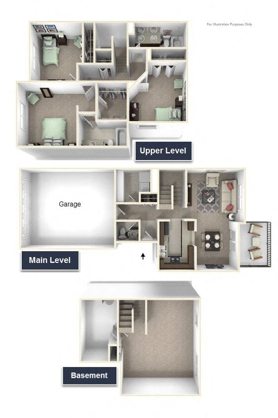 Floor Plan - Yarrow with Basement Townhome