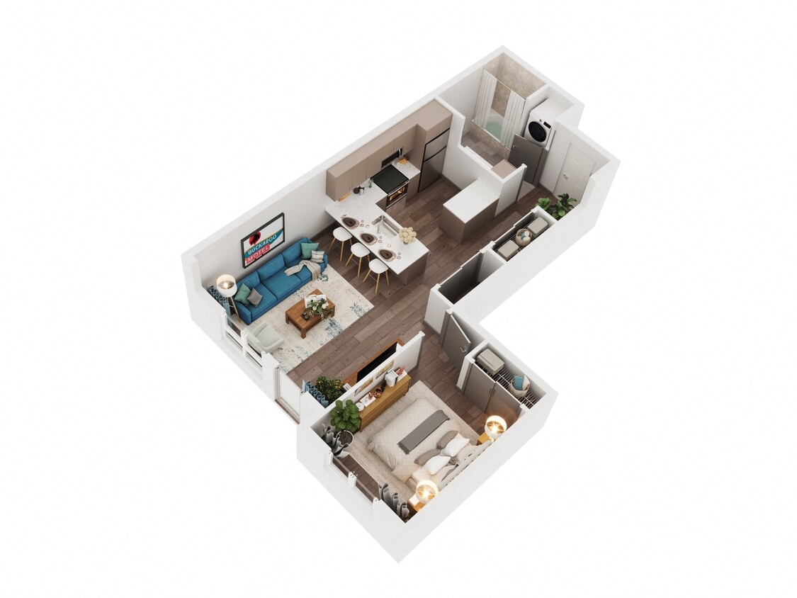 Floor Plan - One Bedroom 3