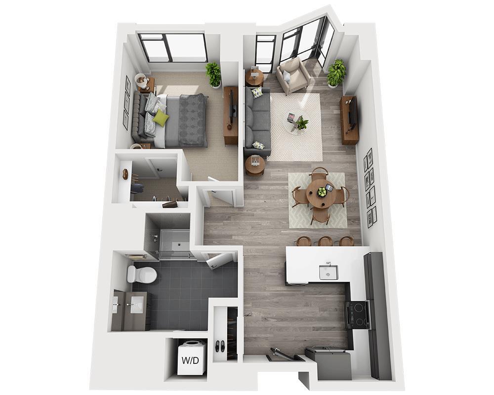 Floor Plan - One Bedroom A1BL
