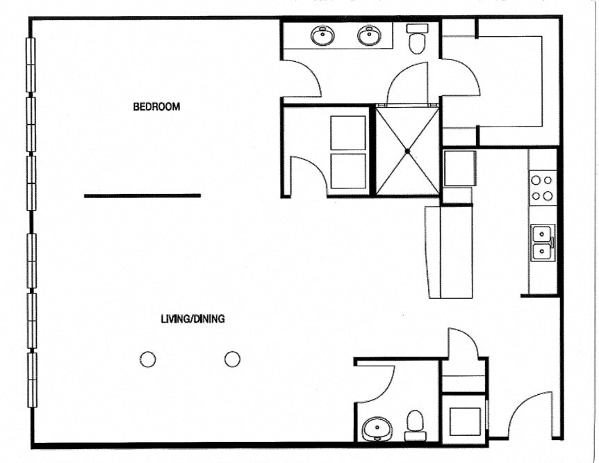 Floor Plan - S17 0 Bed 1.5 Bath
