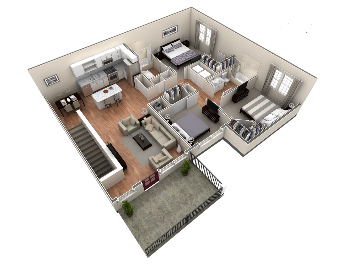 Floor Plan - 3 BR Grand Overlook