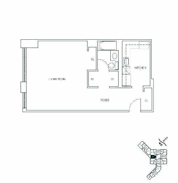 Floor Plan - ATLANTIC - Studio One Bathroom