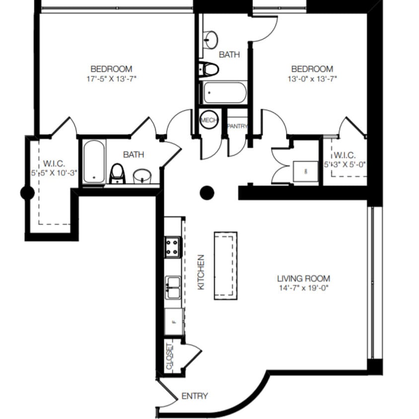 Floor Plan - SUITE 614A