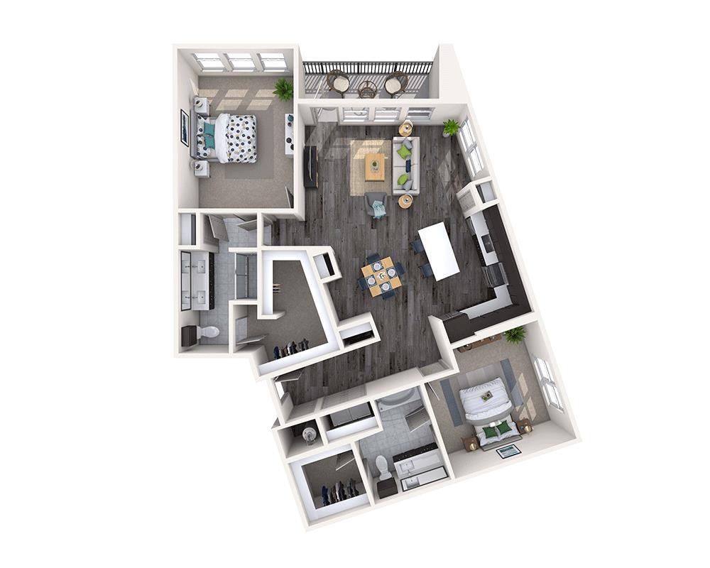 Floor Plan - Two Bedroom B2H