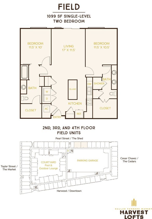 Harvest Lofts Field Floor Plan - Field (B1A)