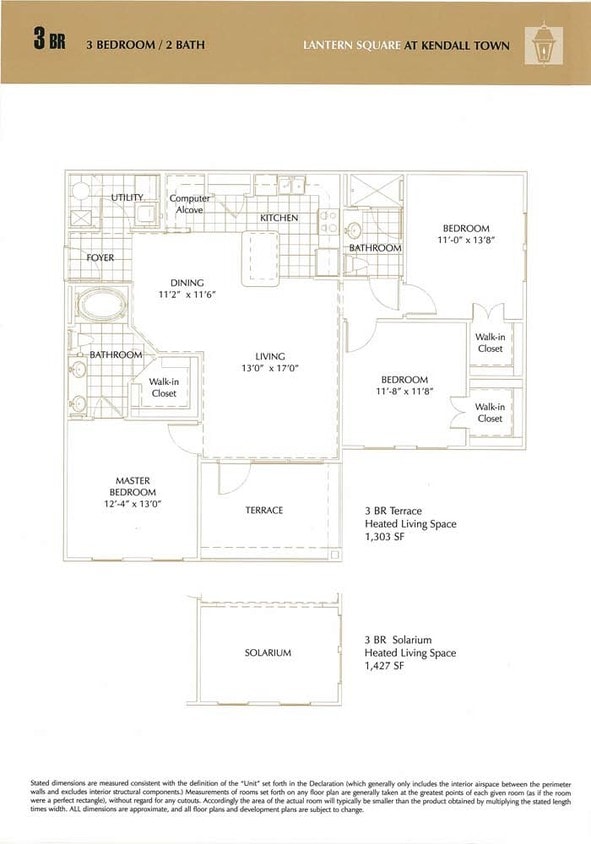 3BR/2BA w/ Solarium - 3 Bedroom Solarium