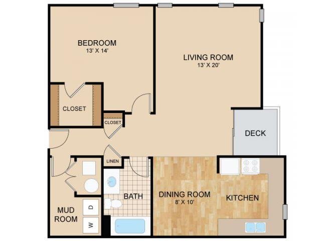 Floor Plan - One Bedroom