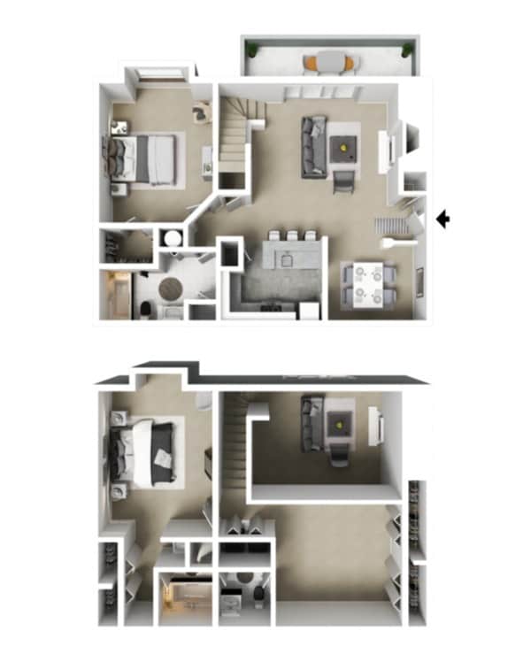 Floor Plan - 2 x 2 B