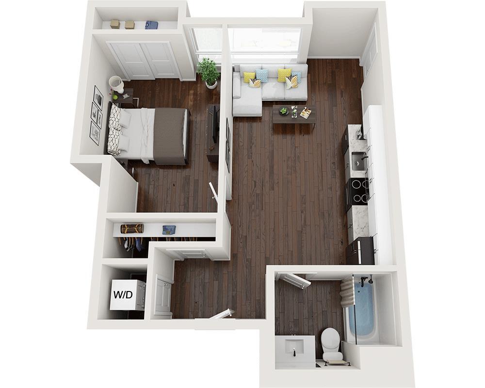 Floor Plan - One Bedroom A1B22