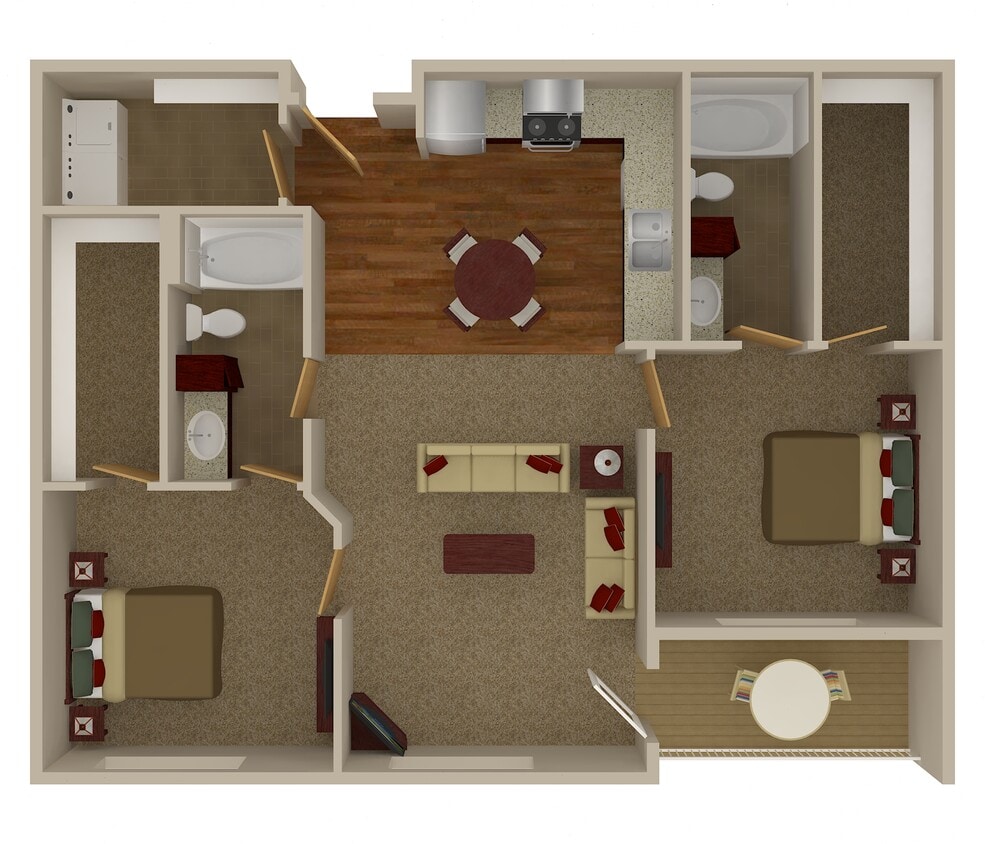 Floor Plan - 2 Bedroom 2 Bathroom