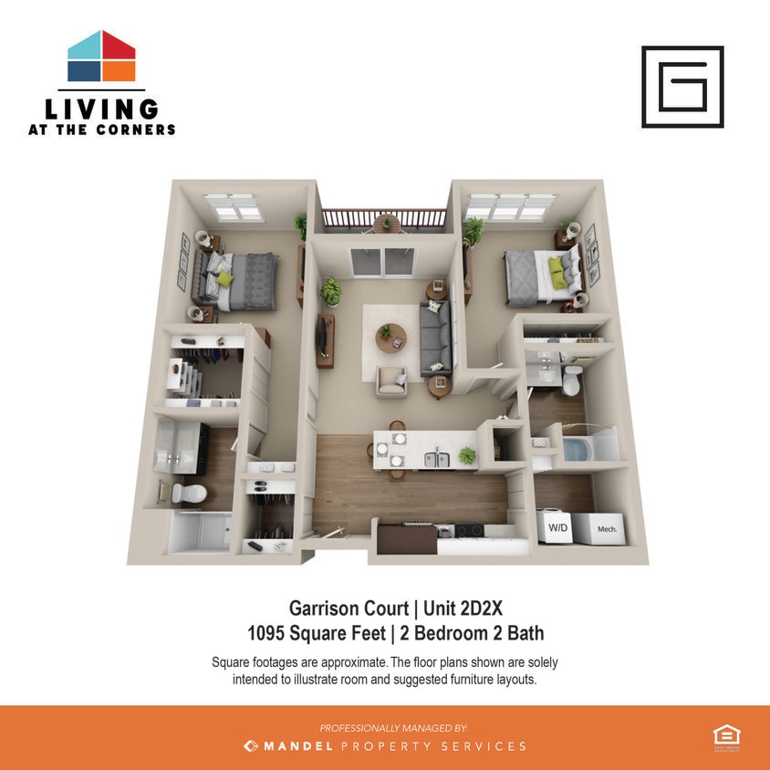 Garrison Court Unit Style 2D2X - 2D2X