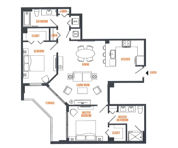Landmark_B3.png - 2 Bed / 2 Bath
