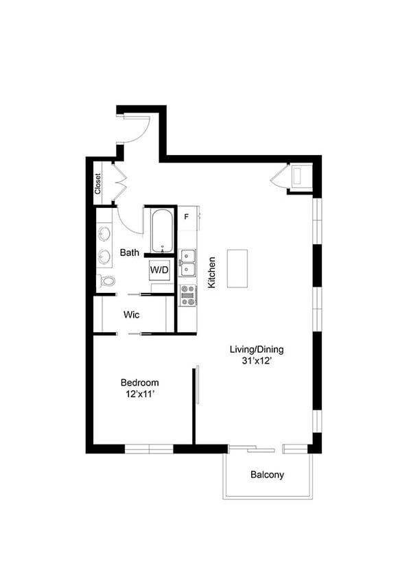 Floor Plan - 1J  1800 Lake