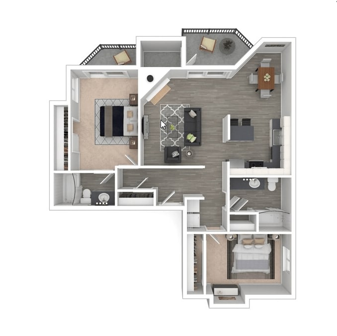 Floor Plan - 2x2b