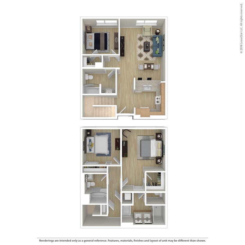 Floor Plan - Medium 3 Bedroom 3 Bath