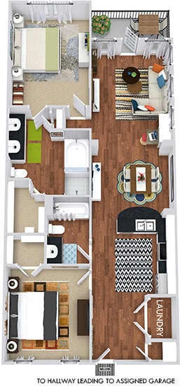 Floor Plan - Woodland with Assigned Garage